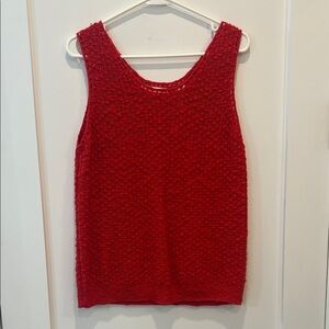 Vintage coral red sweater vest tank top